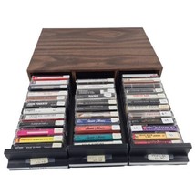 Phoenix Vintage 3 Drawer Audio Cassette Tape Storage Holder Organizer Wood 80&#39;s. - £19.95 GBP
