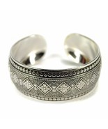 TRIBAL METAL CUFF Bangle Bracelet Tibetan Nepal Gypsy Style Silver Tone ... - $13.63 CAD