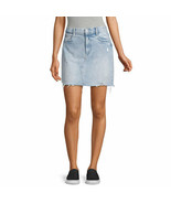 Arizona Women&#39;s Juniors Denim Skirt Size 9 Med Titan Color Frayed &amp; Dest... - £17.62 GBP