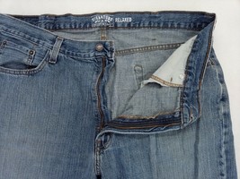 Signature Levi&#39;s Men&#39;s Size 40&quot;W x 30&quot;L Distressed Blue Denim Jeans 100%... - $12.34