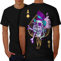 Ace Spade Card Skull Shirt  Men T-shirt Back - £10.21 GBP
