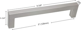 GlideRite (18)  5&quot; CC Solid Square Slim Bar Pull Satin Nickel 21683-128-SN - $51.48