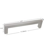 GlideRite (18)  5&quot; CC Solid Square Slim Bar Pull Satin Nickel 21683-128-SN - £39.08 GBP