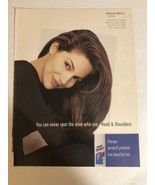 1990s Head And Shoulders Shampoo Vintage Print Ad Vanessa Marcil PA2 - £7.83 GBP