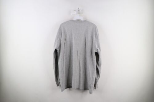 Vtg Carhartt Mens Large Distressed Spell Out Long Sleeve T-Shirt Heather Gray Item image 9