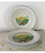3 Savoir Vivre Hillsdale 7-3/4" salad plate / bowl 1987 country farm scene NA601 - $24.75