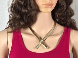 Coro Gold Omega Chain &amp; Rhinestone Lariat Necklace - $45.99