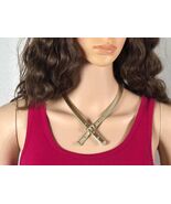 Coro Gold Omega Chain &amp; Rhinestone Lariat Necklace - $853.64 MXN