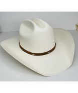 Bailey FARSON 7X Natural Shantung Brown Leather Belted Cowboy Hat Men's Size 7 - $39.64