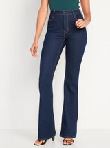 Old Navy High Rise WOW Flare Jeans Womens 12 Petite Blue Cotton Stretch NEW - £23.19 GBP