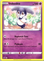 Pokémon Indeedee Rebel Clash 088/192 Regular TCG Card Uncommon 2020 - £1.20 GBP