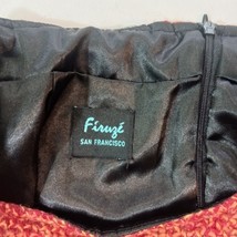 Firuze San Francisco Women's Back Zipper Orange Skirt Size 12 Made In USA image 3