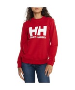 Helly Hansen Women&#39;s Logo Sweatshirt Organic Cotton Red Pull Over Size XS - $918.57 MXN