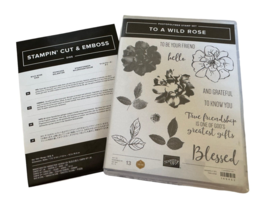 Stampin Up Photopolymer Stamps To A Wild Rose Thinlits DIes Blessed Grateful - £23.91 GBP