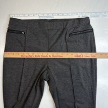 Soft Surroundings Skinny Ankle Pants PL Petite Large Gray Knit Stirrup Option - £17.76 GBP