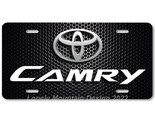 Toyota Camry Inspired Art White on Mesh FLAT Aluminum Novelty License Ta... - £14.36 GBP