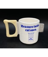 Applause This Old House Coffee Mug Measure Twice Cut Once Carpentry Saw ... - £15.56 GBP