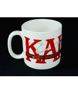 Kahlua Coffee Cup Mug White Scarlet Red Grey and Gold Trim Banner Liquor  - £14.03 GBP