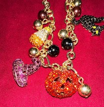Halloween Charm Bracelet Swarovski Crystals Off Park Collection - $76.44