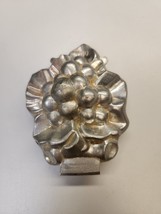Vintage Hinged Pewter Ice Cream Chocolate Mold Grape Bunch On Leaf # 580 - £160.72 GBP