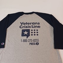 Champion Authentic Veteran Crisis Line Men’s Gray & Blue T-Shirt Size XL image 13