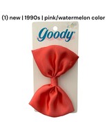 Vintage 1990 Goody Oversized Pink/Watermelon Hair Bow w/Metal Clasp 5.5&quot;... - $8.99