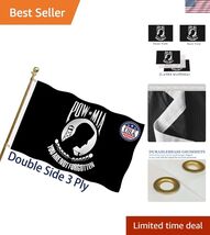 Double Sided Ft Outdoor Heavy Duty Polyester Military Pow Flags 3 Ply Ba... - $95.61