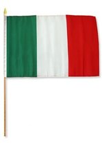 One Dozen Italy 12x18in Stick Flags. - $29.88