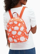 Kate Spade Karissa Nylon Medium Backpack Orange Floral WKR00450 NWT $279 MSRP FS - £73.57 GBP