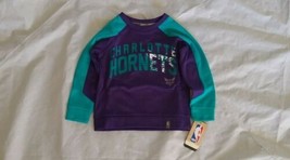 NBA Kids Unisex Charlotte Hornets Cozy Long Sleeve Purple/Green Sweatshirt S-4 - £19.43 GBP