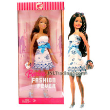 Yr 2006 Barbie Fashion Fever Hispanic Doll TERESA K8414 Floral Blue White Dress - £47.84 GBP