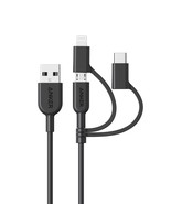 Anker Powerline II 3-in-1 Cable, MFI Certified Lightning/Type C/Micro US... - $41.01 CAD