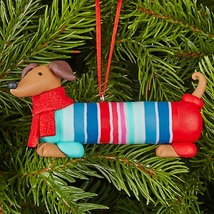 Dachshund Dog in Sweater Christmas Holiday Ornament - $15.50