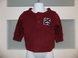 The Children&#39;s Place Maroon Henley Shirt Boys Size 6-9 months Boys EUC - £9.33 GBP