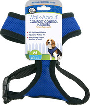 Four Paws Comfort Control Harness Blue Medium - 1 count Four Paws Comfor... - $19.57