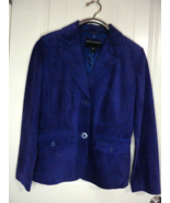 Bernardo PURPLE Suede Leather Jacket Size Small Fully Lined 2 pockets ex... - £19.45 GBP