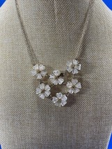 The Limited Gold Chain White Flower Statement Necklace Read Description - $6.00