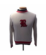 Russell Athletic Men&#39;s Letterman R Pullover Fleece Sweatshirt Banded Wai... - £21.78 GBP