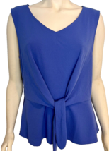 NWT Talbots Blue V Neck Sleeveless Tie Front Top Size XL - £21.67 GBP