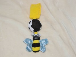 Sassy Bee Butterfly Bug Insect Crinkly Jingle Rattle Clip On Baby Toy Ca... - £10.08 GBP