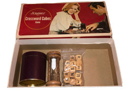 Vintage 1968 Scrabble Crossword Cubes Game Selchow &amp; Righter - £9.00 GBP