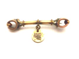 Antique Victorian  Bar Pin Gold Filled  Womens - $27.72