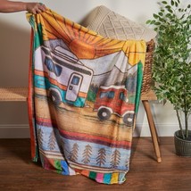 Happy Camper Throw Blanket and Kitchen Towel - SALE image 2