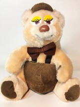 RARE Vintage 1985 World of Smile Teddy Bear Plush Pot Belly Stuffed Anim... - £74.72 GBP