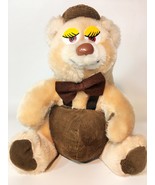 RARE Vintage 1985 World of Smile Teddy Bear Plush Pot Belly Stuffed Anim... - $130.34 CAD