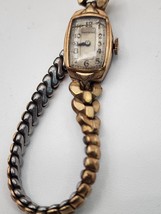 Vintage Ladies Watch HAMILTON 10k GOLD FILLED Parts or Repair NOT RUNNING - £15.95 GBP