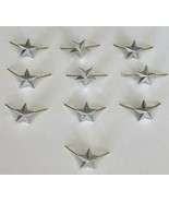 Lot of 10 USSR Army Lieutenant Epaulet Rank Star metal pin Silver 13 mm - £6.57 GBP