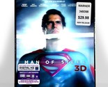 Man of Steel (4-Disc 3D/2D Blu-ray/DVD, 2013) Like New w/ Lenticular Slip ! - $18.57
