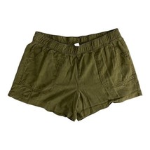 FINOld Navy Womens Shorts Large Green Pockets Hot Pants Tencel Lyocell 4... - $22.01