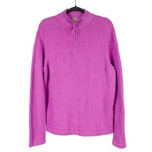 Croft &amp; Barrow Womens Sweater XL Quarter Zip Purple Knit Pullover Mockneck - £18.08 GBP